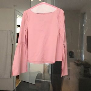 Tibi pink blouse with flare arms